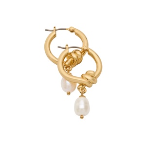 Kate Spade New York Ropes & Knots Pearl Drop Hoops
